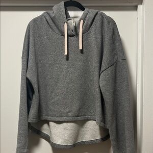 Fabletics Gray Hoodie with Pink Accents